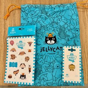 Jellycat Diner Pin + Stickers + Bag
